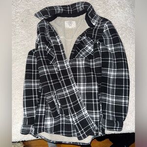 Sage Black and White Plaid Jacket